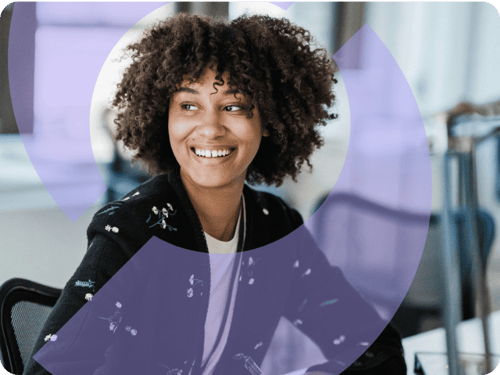 Indigo Business Woman - round corners