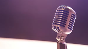 An old fashioned microphone